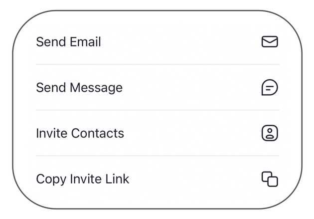 Invite options in Zoom